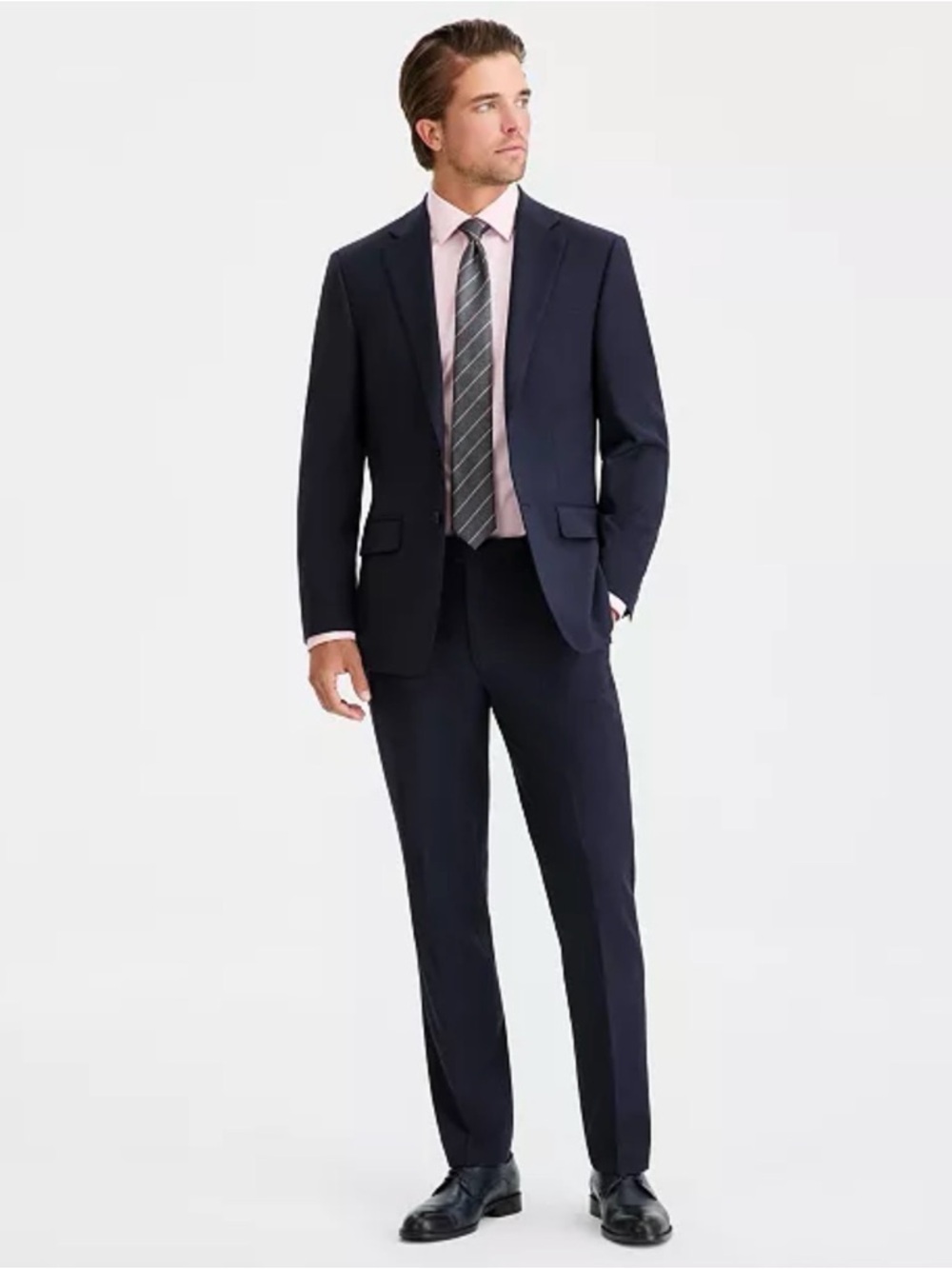 Men's Calvin Klein Slim-Fit Wool-Blend Stretch Suit Jacket AND Suit Pants